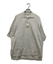 AURALEE（オーラリー）の古着「SUPER FINE COTTON SALT SHRINK PIQUE BIG POLO」｜ベージュ