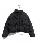 sinoonシヌーン）の古着「リボンダウンジャケット」｜ブラック