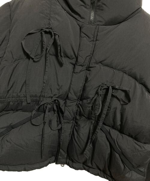 sinoon（シヌーン）sinoon (シヌーン) リボンダウンジャケット ブラック サイズ:FREEの古着・服飾アイテム