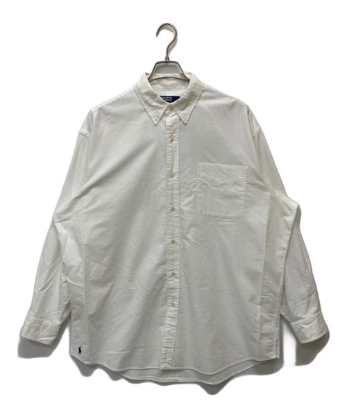 POLO RALPH LAUREN（ポロ・ラルフローレン）POLO RALPH LAUREN (ポロ・ラルフローレン) THE BIG FIT 裾ポニーボタンダウンシャツ ホワイト サイズ:Lの古着・服飾アイテム