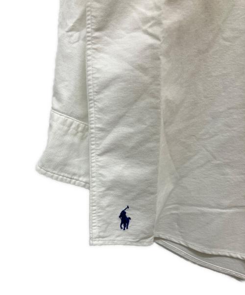 POLO RALPH LAUREN（ポロ・ラルフローレン）POLO RALPH LAUREN (ポロ・ラルフローレン) THE BIG FIT 裾ポニーボタンダウンシャツ ホワイト サイズ:Lの古着・服飾アイテム