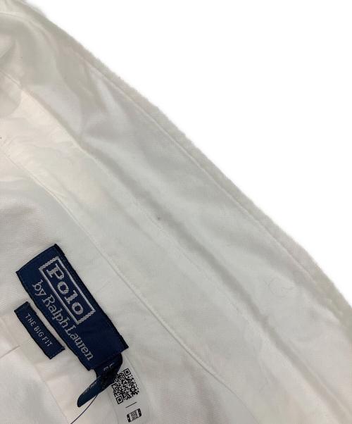 POLO RALPH LAUREN（ポロ・ラルフローレン）POLO RALPH LAUREN (ポロ・ラルフローレン) THE BIG FIT 裾ポニーボタンダウンシャツ ホワイト サイズ:Lの古着・服飾アイテム
