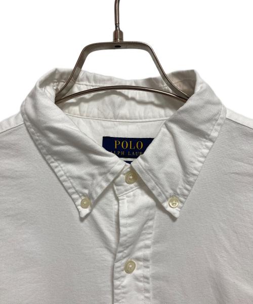 POLO RALPH LAUREN（ポロ・ラルフローレン）POLO RALPH LAUREN (ポロ・ラルフローレン) ポロベア刺繍シャツ ホワイト サイズ:Lの古着・服飾アイテム