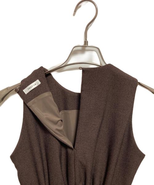 FRAY ID（フレイ アイディー）FRAY ID (フレイ アイディー) アメスリカットアウトワンピース ブラウン サイズ:1の古着・服飾アイテム
