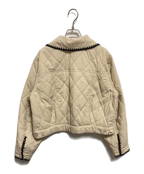 furfur（ファーファー）furfur (ファーファー) キルティングステッチブルゾン ベージュ サイズ:FREEの古着・服飾アイテム