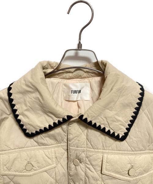 furfur（ファーファー）furfur (ファーファー) キルティングステッチブルゾン ベージュ サイズ:FREEの古着・服飾アイテム