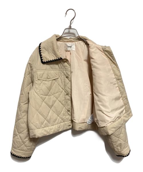 furfur（ファーファー）furfur (ファーファー) キルティングステッチブルゾン ベージュ サイズ:FREEの古着・服飾アイテム