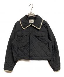 furfur（ファーファー）の古着「キルティングステッチブルゾン」｜ブラック