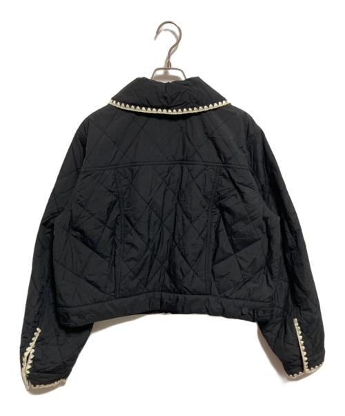 furfur（ファーファー）furfur (ファーファー) キルティングステッチブルゾン ブラック サイズ:FREEの古着・服飾アイテム