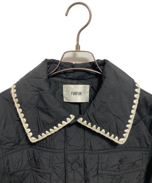 furfur（ファーファー）furfur (ファーファー) キルティングステッチブルゾン ブラック サイズ:FREEの古着・服飾アイテム