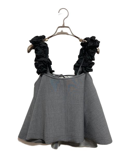 MAISON SPECIAL（メゾンスペシャル）MAISON SPECIAL (メゾンスペシャル) Flower Strap 2way Tops グレー サイズ:FREEの古着・服飾アイテム