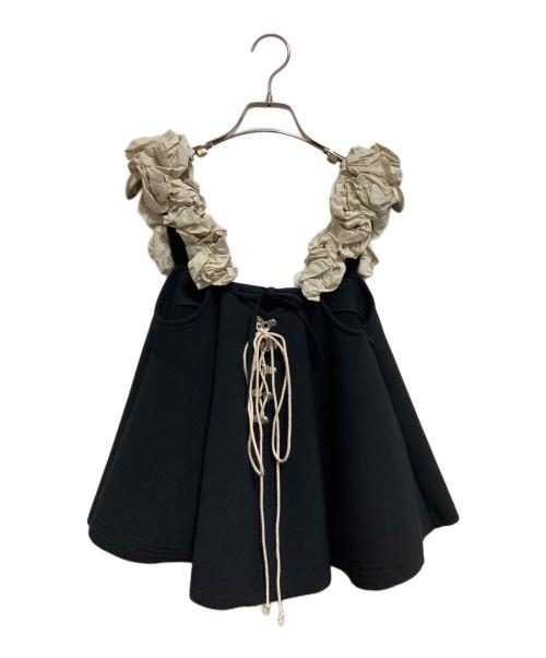 MAISON SPECIAL（メゾンスペシャル）MAISON SPECIAL (メゾンスペシャル) Flower Strap 2way Tops ブラック サイズ:FREEの古着・服飾アイテム
