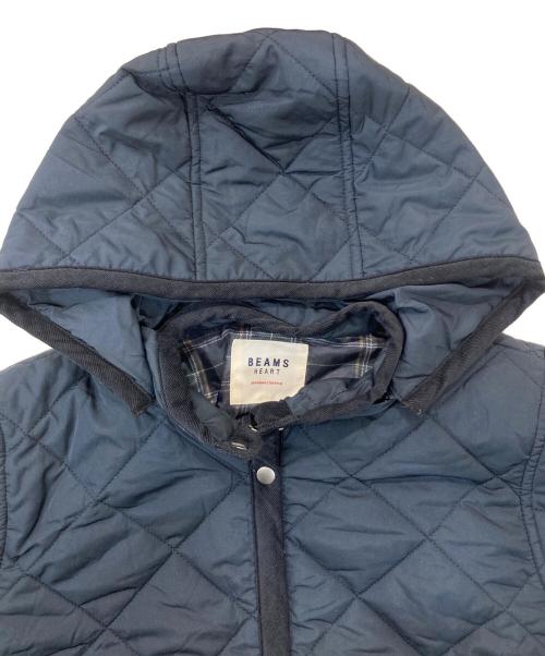 BEAMS HEART（ビームスハート）BEAMS HEART (ビームスハート) フード キルティングコート ネイビー サイズ:Ⅼ 未使用品の古着・服飾アイテム
