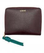 LOEWEロエベ）の古着「ノット コンパクト ジップアラウンド ウォレット」｜バーガンディー