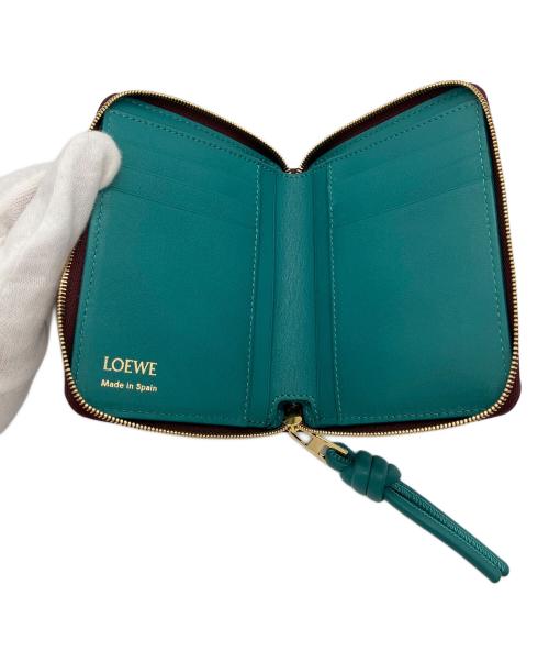 LOEWE（ロエベ）LOEWE (ロエベ) ノット コンパクト ジップアラウンド ウォレット バーガンディーの古着・服飾アイテム