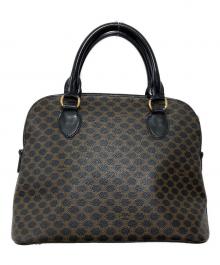 CELINE（セリーヌ）の古着「マカダム ハンドバッグ」｜ブラック×ブラウン