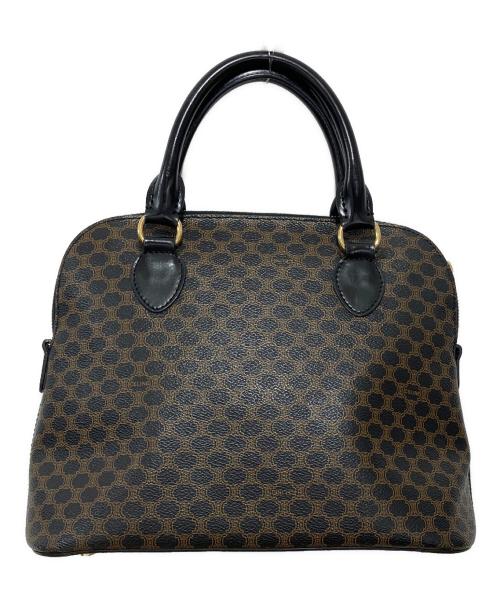 CELINE（セリーヌ）CELINE (セリーヌ) マカダム ハンドバッグ ブラック×ブラウンの古着・服飾アイテム