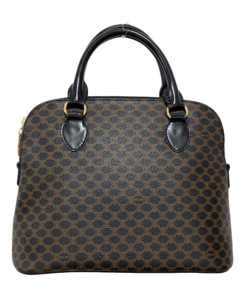 CELINE（セリーヌ）CELINE (セリーヌ) マカダム ハンドバッグ ブラック×ブラウンの古着・服飾アイテム