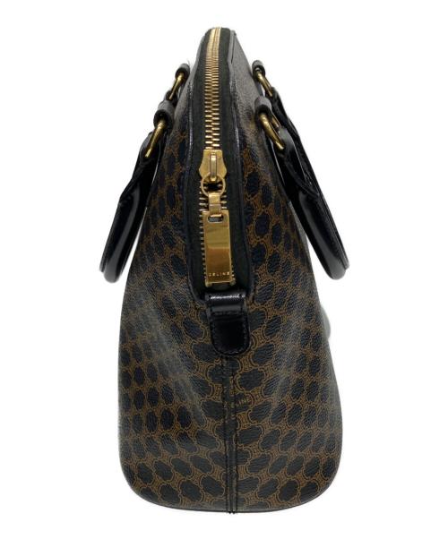 CELINE（セリーヌ）CELINE (セリーヌ) マカダム ハンドバッグ ブラック×ブラウンの古着・服飾アイテム
