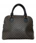 CELINE（セリーヌ）の古着「マカダム ハンドバッグ」｜ブラック×ブラウン