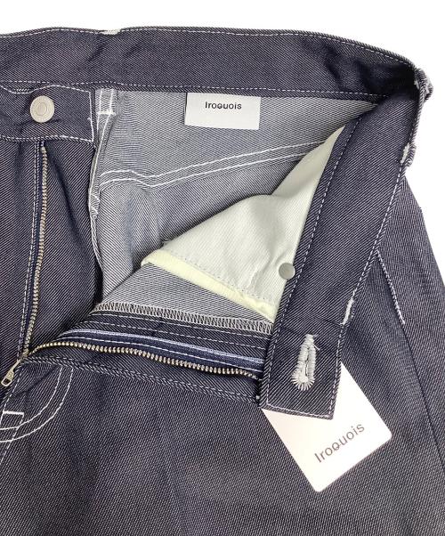 IROQUOIS（イロコイ）IROQUOIS (イロコイ) RECYCLE PE DENIM BUGGY PT ネイビー サイズ:3の古着・服飾アイテム