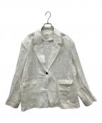 anukeアンヌーク）の古着「Linen Sheer Jacket　リネンシアージャケット　テーラードジャケット」｜ホワイト