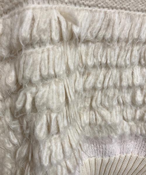 HeRIN.CYE（ヘリンドットサイ）HeRIN.CYE (ヘリンドットサイ) Mix knit short tops アイボリー サイズ:FREEの古着・服飾アイテム