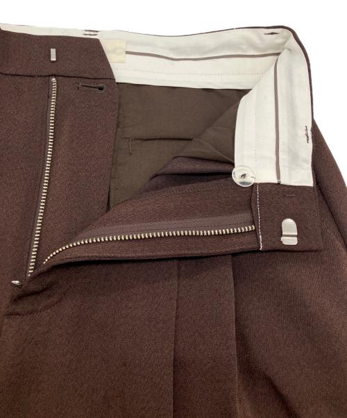 TODAYFUL（トゥデイフル）TODAYFUL (トゥデイフル) Tuck Wide Trousers ブラウン サイズ:36 未使用品の古着・服飾アイテム