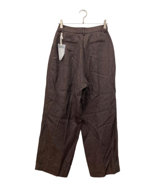 TODAYFUL（トゥデイフル）TODAYFUL (トゥデイフル) Tuck Linen Trousers ブラウン サイズ:38 未使用品の古着・服飾アイテム