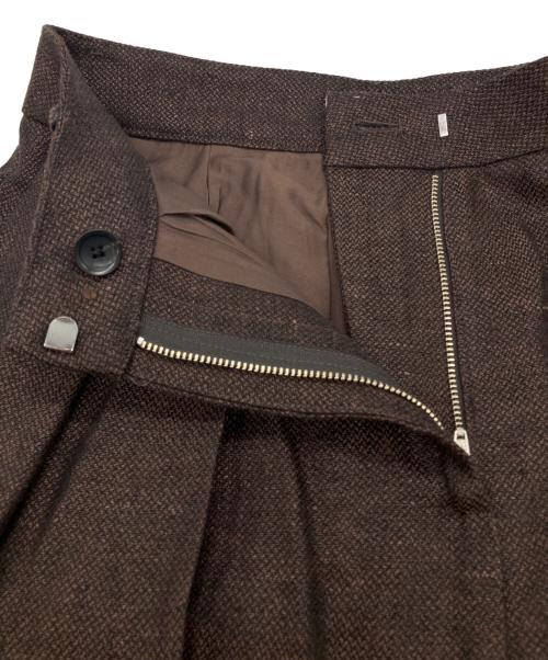 TODAYFUL（トゥデイフル）TODAYFUL (トゥデイフル) Tuck Linen Trousers ブラウン サイズ:38 未使用品の古着・服飾アイテム