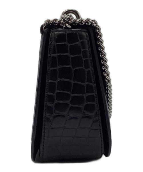 STELLA McCARTNEY（ステラマッカートニー）STELLA McCARTNEY (ステラマッカートニー) ファラベラクロコ型押しチェーンショルダーバッグ ブラックの古着・服飾アイテム