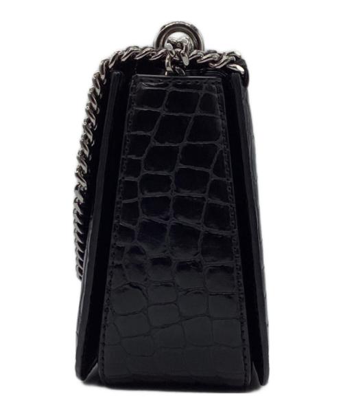 STELLA McCARTNEY（ステラマッカートニー）STELLA McCARTNEY (ステラマッカートニー) ファラベラクロコ型押しチェーンショルダーバッグ ブラックの古着・服飾アイテム