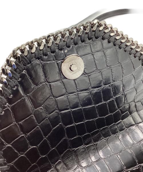 STELLA McCARTNEY（ステラマッカートニー）STELLA McCARTNEY (ステラマッカートニー) ファラベラクロコ型押しチェーンショルダーバッグ ブラックの古着・服飾アイテム