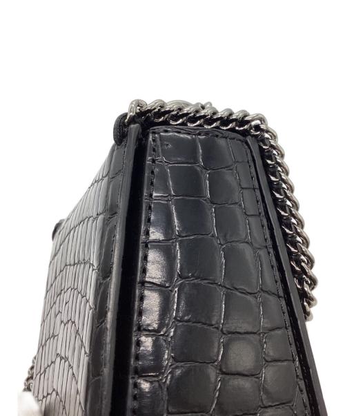STELLA McCARTNEY（ステラマッカートニー）STELLA McCARTNEY (ステラマッカートニー) ファラベラクロコ型押しチェーンショルダーバッグ ブラックの古着・服飾アイテム