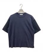 ESTNATIONエストネーション）の古着「ドッキングミラノリブニットTシャツ」｜ネイビー