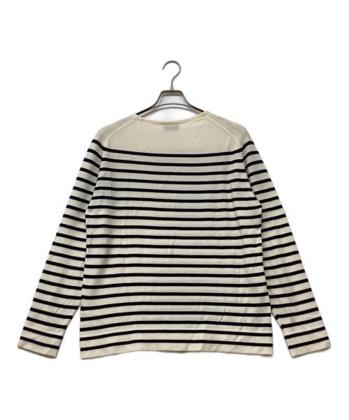 JOHN SMEDLEY（ジョンスメドレー）JOHN SMEDLEY (ジョンスメドレー) ウールボーダーニット アイボリー サイズ:SIZEMの古着・服飾アイテム
