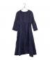 fog linen work（フォグリネンワーク）の古着「別注 ストライプリネンワンピース」｜ネイビー×ホワイト