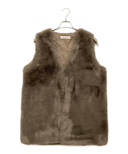 THE PAUSE（ザポーズ）THE PAUSE (ザポーズ) ファーVネックジレ グレージュ サイズ:SIZE Freeの古着・服飾アイテム