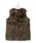 THE PAUSE (ザポーズ) ファーVネックジレ グレージュ サイズ:SIZE Free：7000円