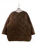 didiziziディディジジ）の古着「ダックスキルティング ジャケット」｜ブラウン