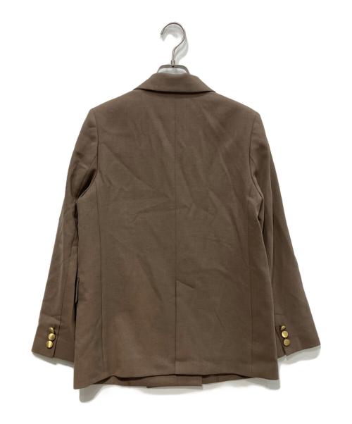 Noble（ノーブル）Noble (ノーブル) ウールMIXツイルピークドラペルジャケット ブラウン サイズ:34の古着・服飾アイテム