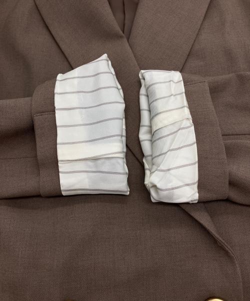 Noble（ノーブル）Noble (ノーブル) ウールMIXツイルピークドラペルジャケット ブラウン サイズ:34の古着・服飾アイテム