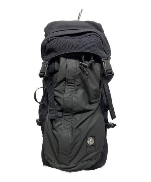 STONE ISLAND（ストーンアイランド）STONE ISLAND (ストーンアイランド) PORTER (ポーター) リフレクティブファブリックバックパック ブラックの古着・服飾アイテム