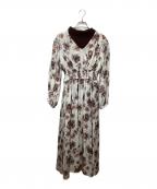 anuansアニュアンス）の古着「ニット×ウエストフリルワンピース」｜ブラウン