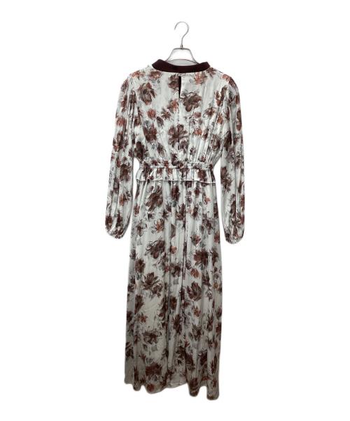 anuans（アニュアンス）anuans (アニュアンス) ニット×ウエストフリルワンピース ブラウン サイズ:Fの古着・服飾アイテム