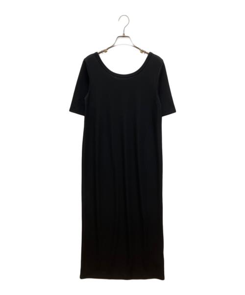 Plage（プラージュ）Plage (プラージュ) Rib ハーフスリーブワンピース ブラック サイズ:36の古着・服飾アイテム