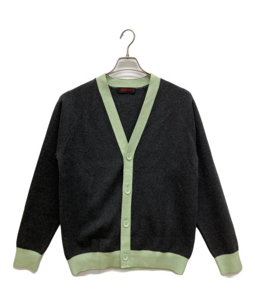 CABAN（キャバン）CABaN (キャバン) コットンカシミヤバイカラーVネックカーディガン グレー サイズ:Mの古着・服飾アイテム