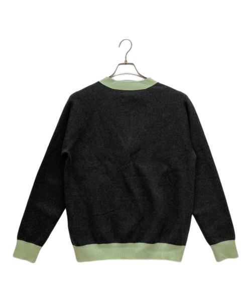 CABAN（キャバン）CABaN (キャバン) コットンカシミヤバイカラーVネックカーディガン グレー サイズ:Mの古着・服飾アイテム