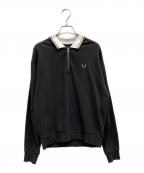 FRED PERRYフレッドペリー）の古着「ハーフジップ ポロスウェットシャツ」｜チャコールグレー