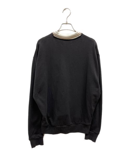 FRED PERRY（フレッドペリー）FRED PERRY (フレッドペリー) ハーフジップ ポロスウェットシャツ チャコールグレー サイズ:UK10の古着・服飾アイテム
